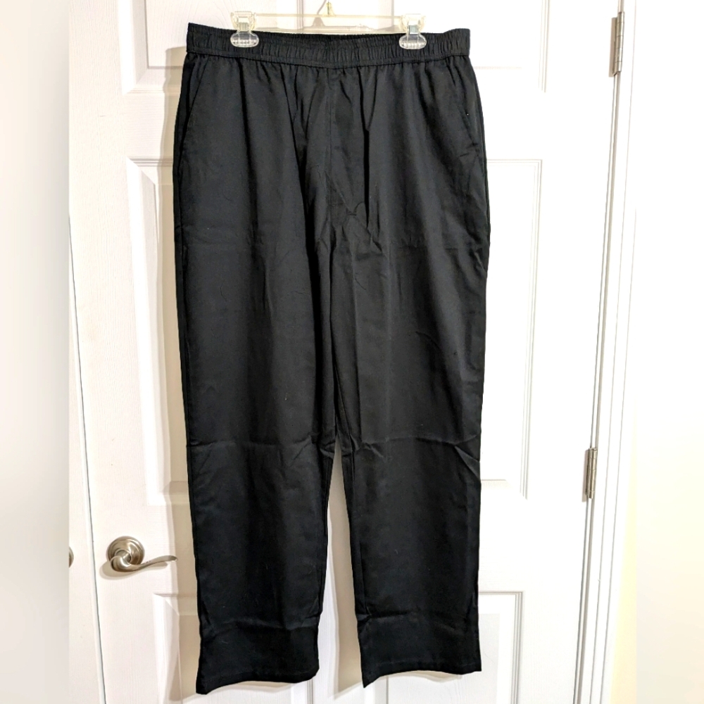 Classic Men's Black Elastic Waist Pants